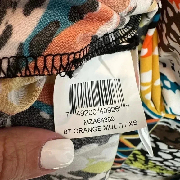 BCBGMAXAZRIA Y2K Daly Multicolor Leopard Wrap Dress Women’s Size XS - Picture 10 of 12